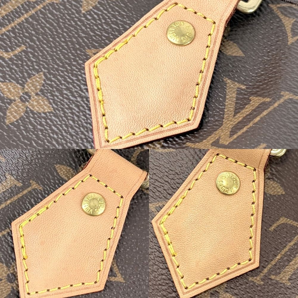 Louis Vuitton Handle Monogram Speedy 25 Mini Boston Bag Brown Gold — view 8