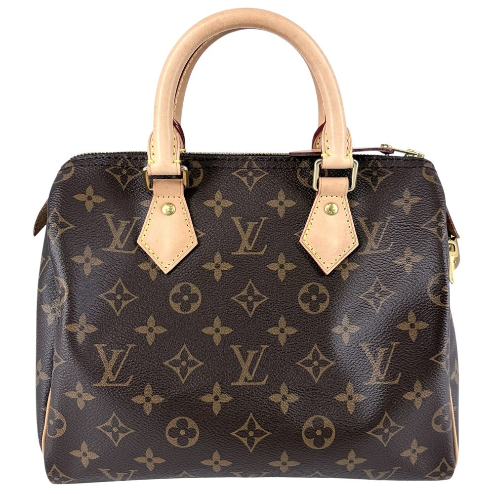 Louis Vuitton Handle Monogram Speedy 25 Mini Boston Bag Brown Gold