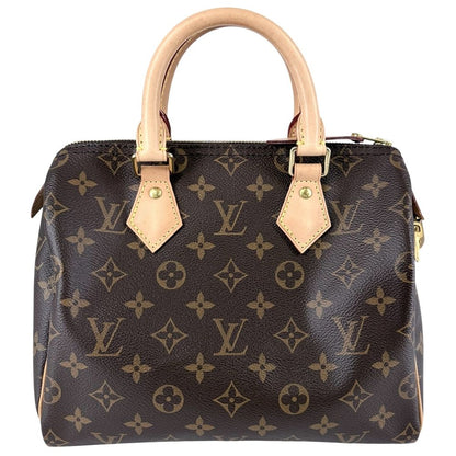 Louis Vuitton Handle Monogram Speedy 25 Mini Boston Bag Brown Gold