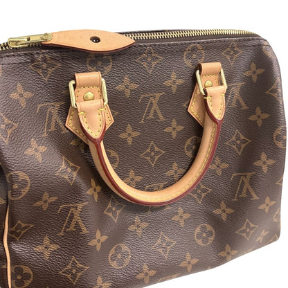 Louis Vuitton Handle Monogram Speedy 25 Mini Boston Bag Brown Gold — view 6