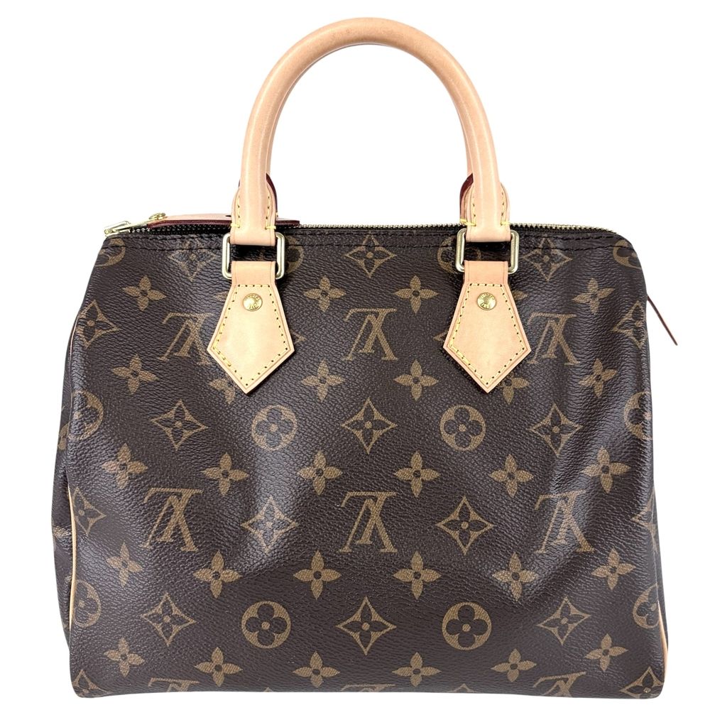 Louis Vuitton Handle Monogram Speedy 25 Mini Boston Bag Brown Gold — view 2