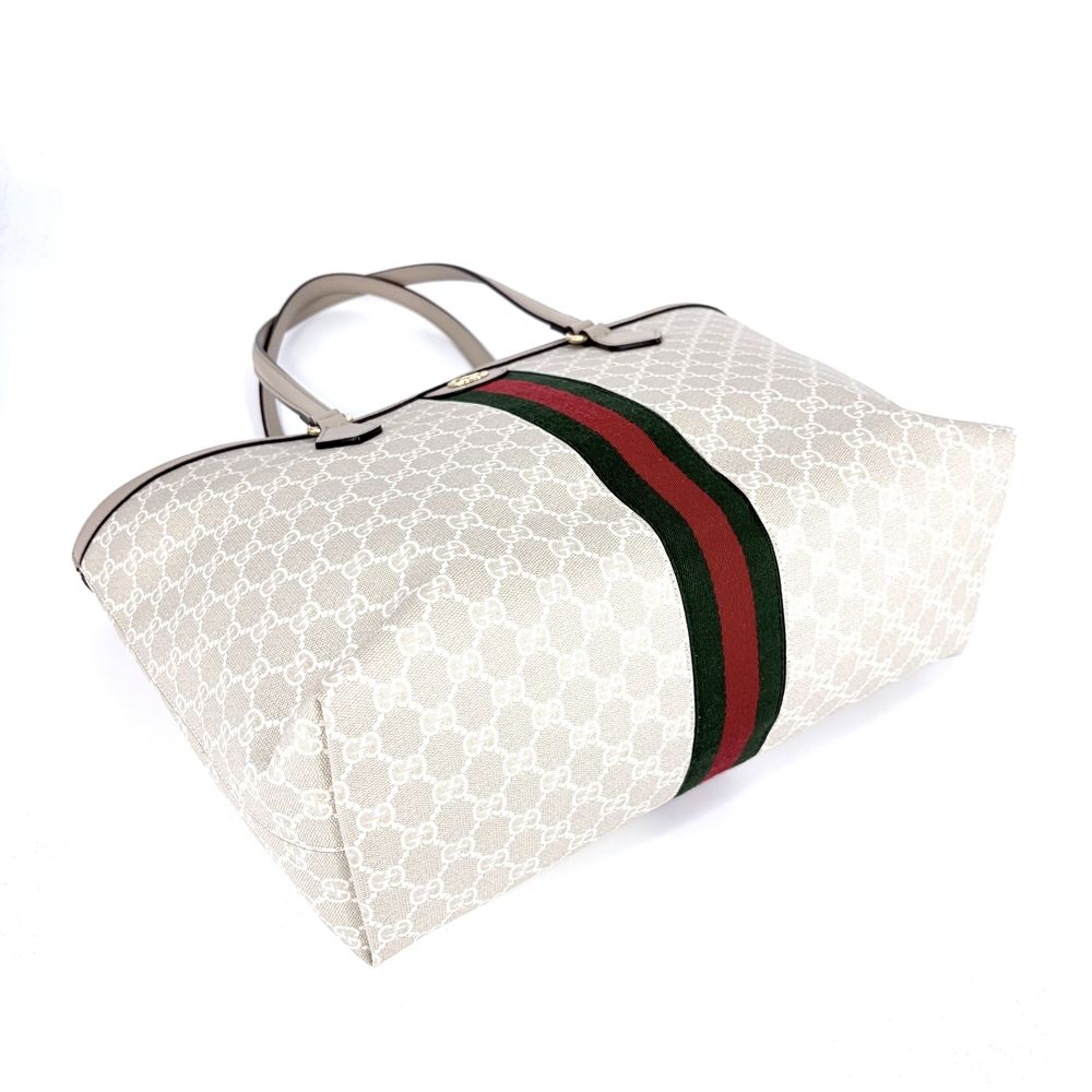 Gucci Handle Ophidia GG Large Tote Bag Shoulder Sherry Line Supreme Canvas — view 3