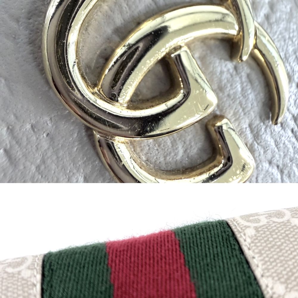 Gucci Handle Ophidia GG Large Tote Bag Shoulder Sherry Line Supreme Canvas — view 7
