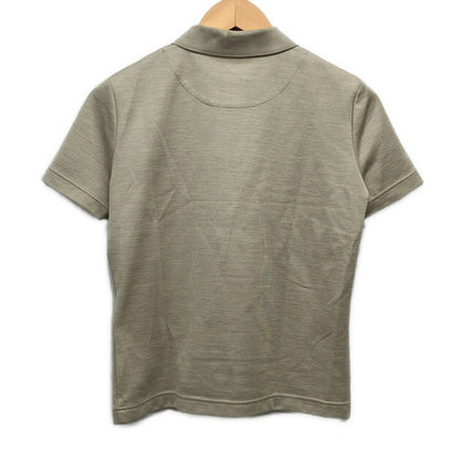Hermes Short Sleeve Polo Shirt S Clou de Selle 4 DI Gray Beige Silk 36 — view 2