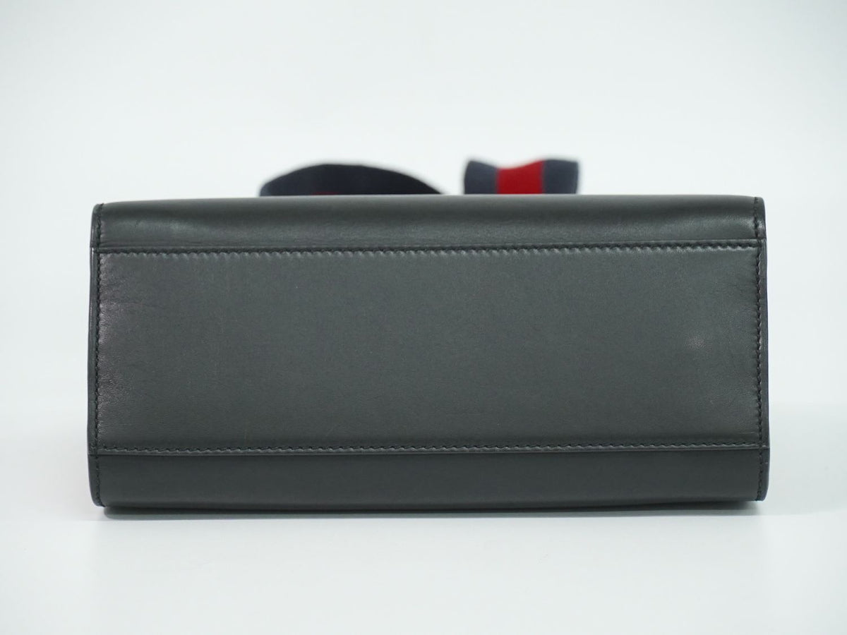 Gucci Bamboo 2-Way Shoulder Bag Handle Pochette Leather Black — view 3