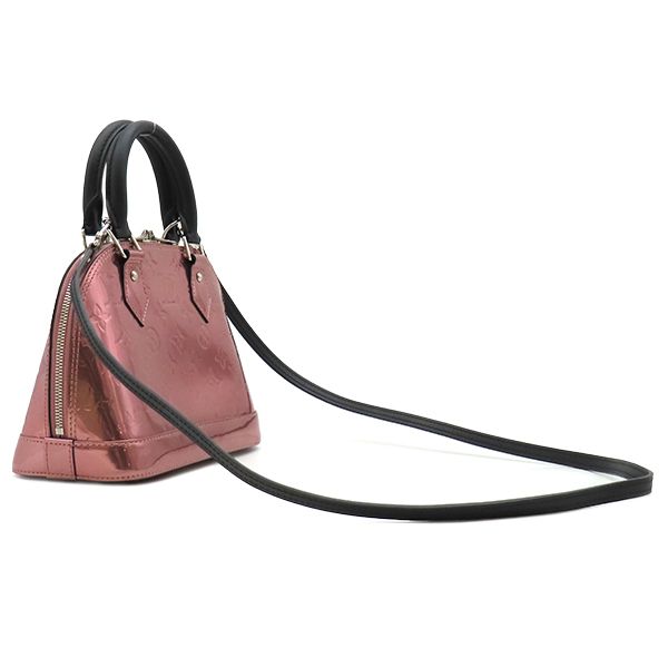 Louis Vuitton 2-Way Bag Alma BB Monogram Vernis Pink Black Silver Metallic — view 2