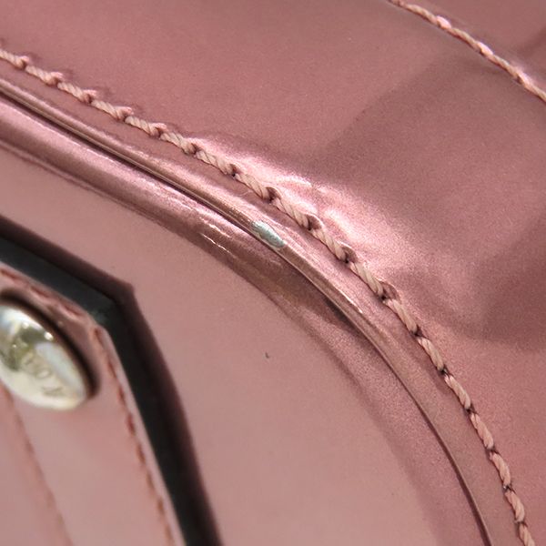 Louis Vuitton 2-Way Bag Alma BB Monogram Vernis Pink Black Silver Metallic — view 4