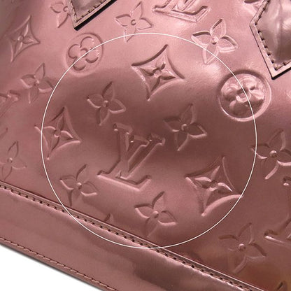Louis Vuitton 2-Way Bag Alma BB Monogram Vernis Pink Black Silver Metallic — view 7