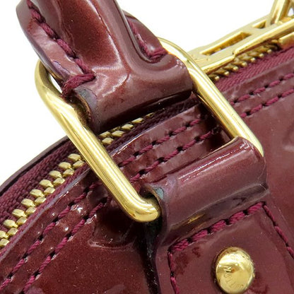Louis Vuitton 2-Way Bag Alma BB Monogram Vernis Amarante Gold Red Purple Handle — view 7