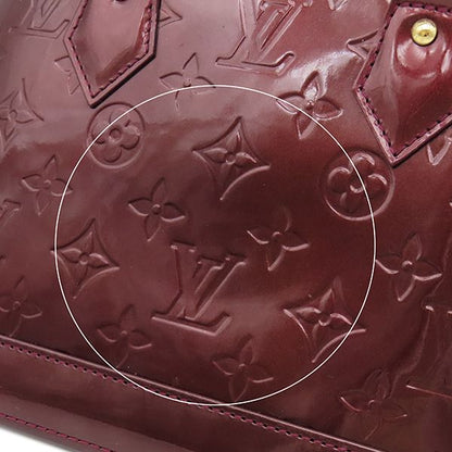 Louis Vuitton 2-Way Bag Alma BB Monogram Vernis Amarante Gold Red Purple Handle — view 6