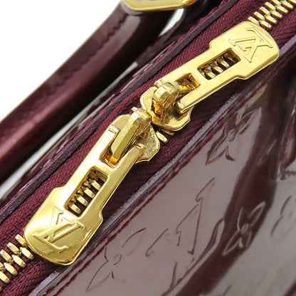 Louis Vuitton 2-Way Bag Alma BB Monogram Vernis Amarante Gold Red Purple Handle — view 8