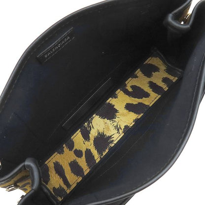 Balenciaga 2-Way Bag Navy Cabas XS Cotton Canvas Yellow Black Silver Leopard — view 7