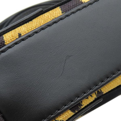 Balenciaga 2-Way Bag Navy Cabas XS Cotton Canvas Yellow Black Silver Leopard — view 5