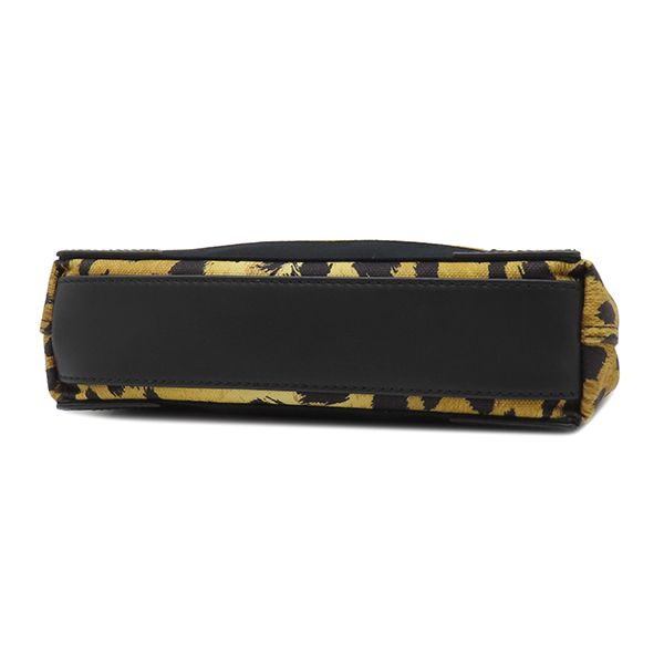 Balenciaga 2-Way Bag Navy Cabas XS Cotton Canvas Yellow Black Silver Leopard — view 3