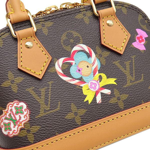 Louis Vuitton Shoulder Bag Nano Alma Monogram Canvas Candyred Gold Vivienne — view 6