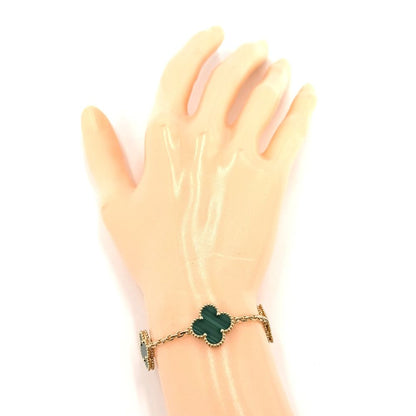 Van Cleef & Arpels Bracelet Vintage Alhambra Gold Macarite Green — view 2