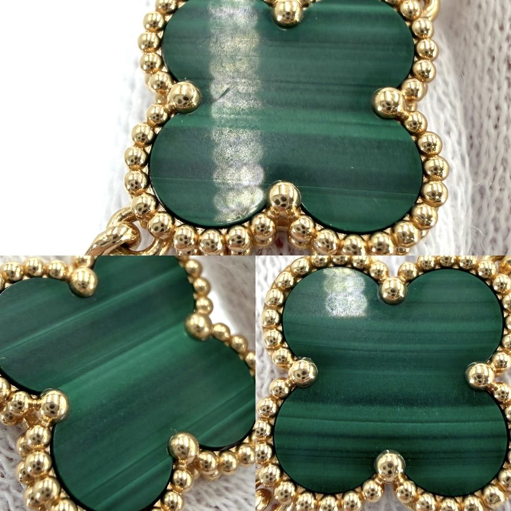 Van Cleef & Arpels Bracelet Vintage Alhambra Gold Macarite Green — view 5