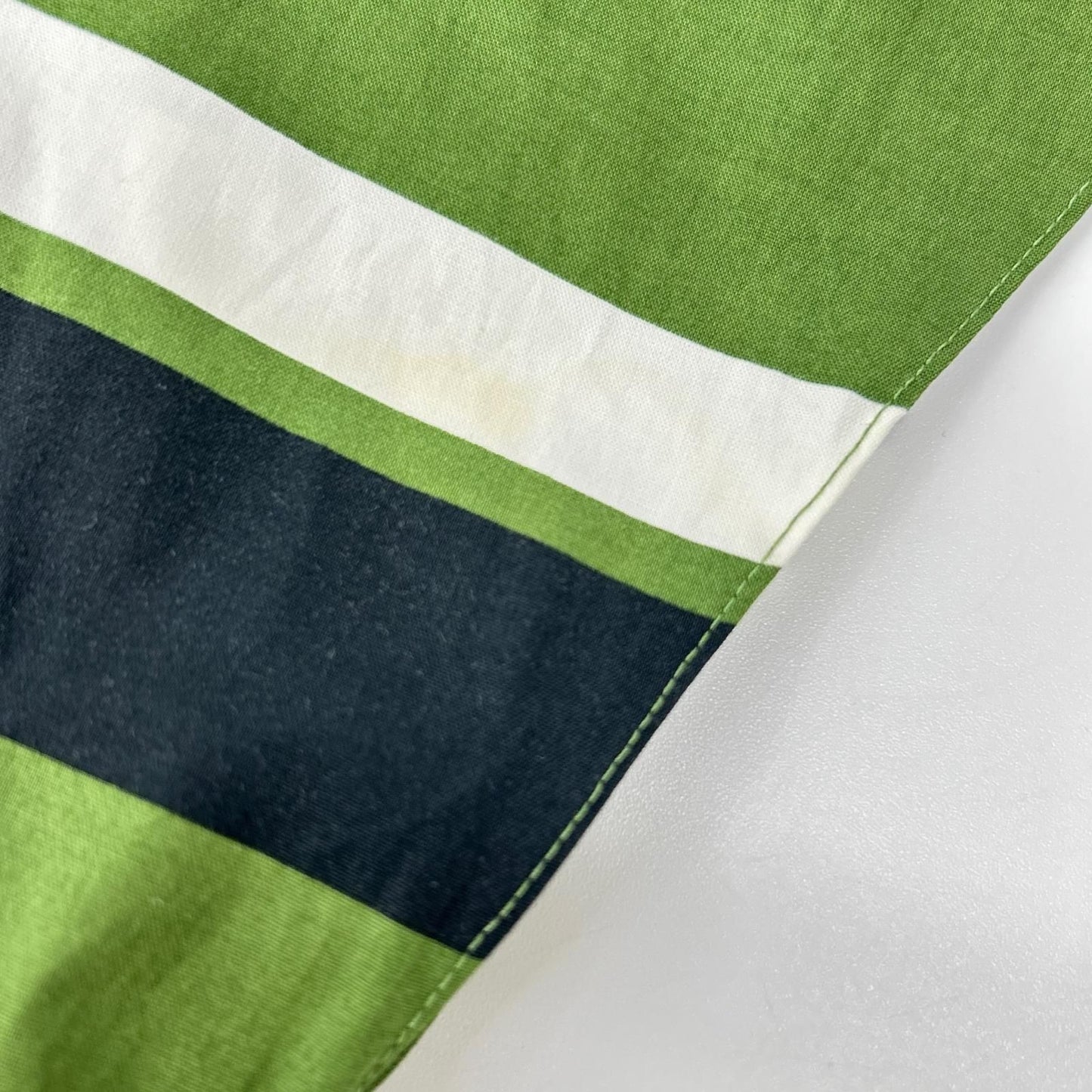 Prada Green Border Waist Togo Flare Sleeve Dress 38 — view 8