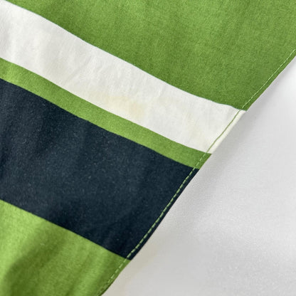 Prada Green Border Waist Togo Flare Sleeve Dress 38 — view 8