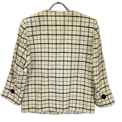 Saint Laurent Beige Linen Jacket Skirt Set 36 — view 3