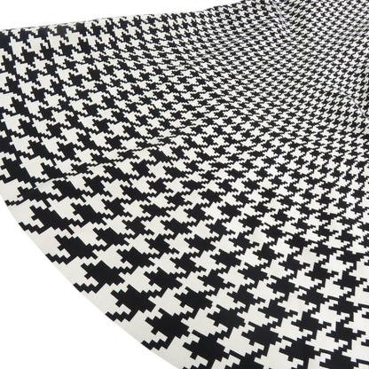 Dior Houndstooth Sleeveless Flare Knit Cotton White Black Dress 36 — view 5
