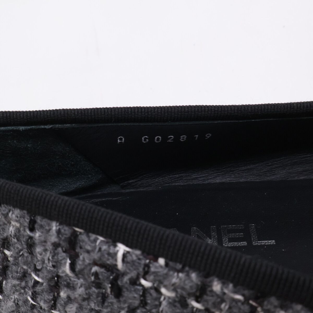 Chanel Ballerina CC Logo Tweed Ballet Shoes — view 7