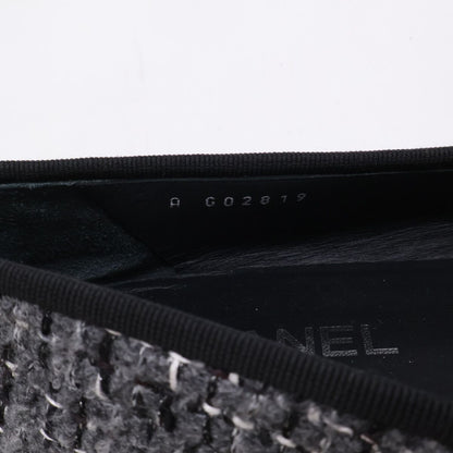 Chanel Ballerina CC Logo Tweed Ballet Shoes — view 7