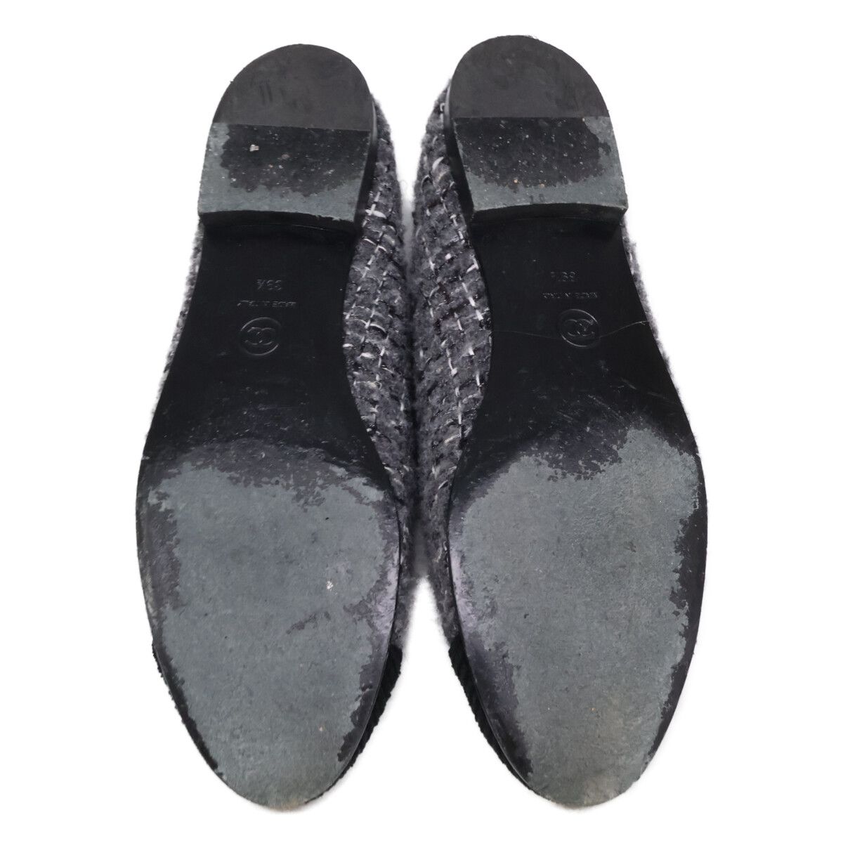 Chanel Ballerina CC Logo Tweed Ballet Shoes — view 6