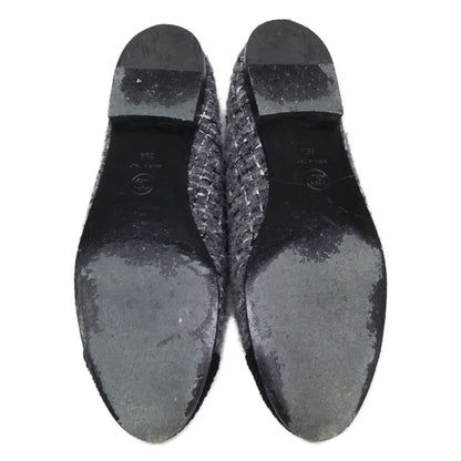 Chanel Ballerina CC Logo Tweed Ballet Shoes — view 6