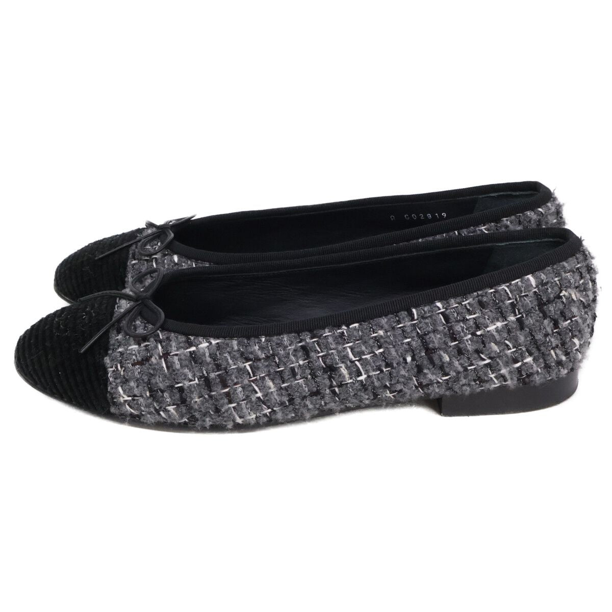 Chanel Ballerina CC Logo Tweed Ballet Shoes — view 2