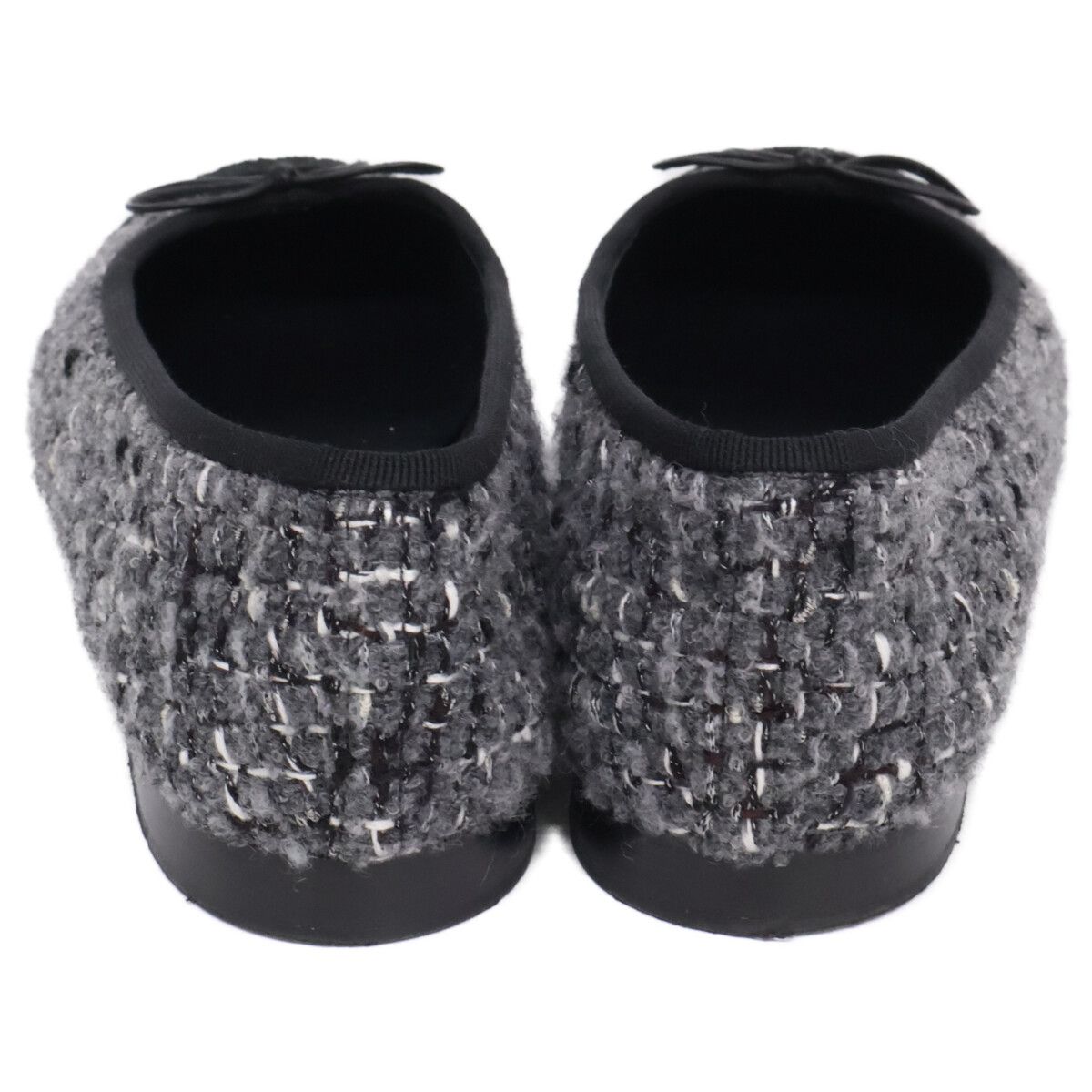 Chanel Ballerina CC Logo Tweed Ballet Shoes — view 3