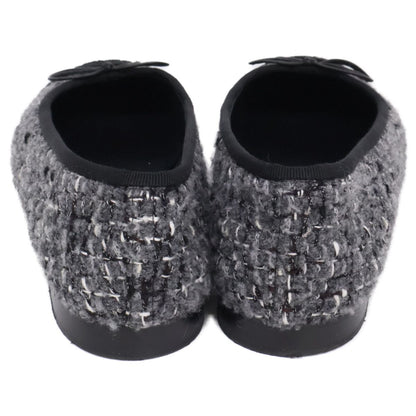 Chanel Ballerina CC Logo Tweed Ballet Shoes — view 3