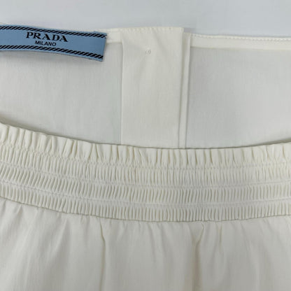Prada White Boat Neck Rib Blouse 38 — view 8