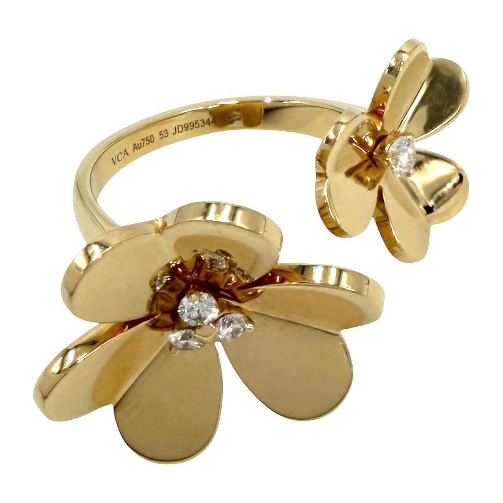 Van Cleef & Arpels Ring Frivole Entre les Doigts 53 Gold Diamond