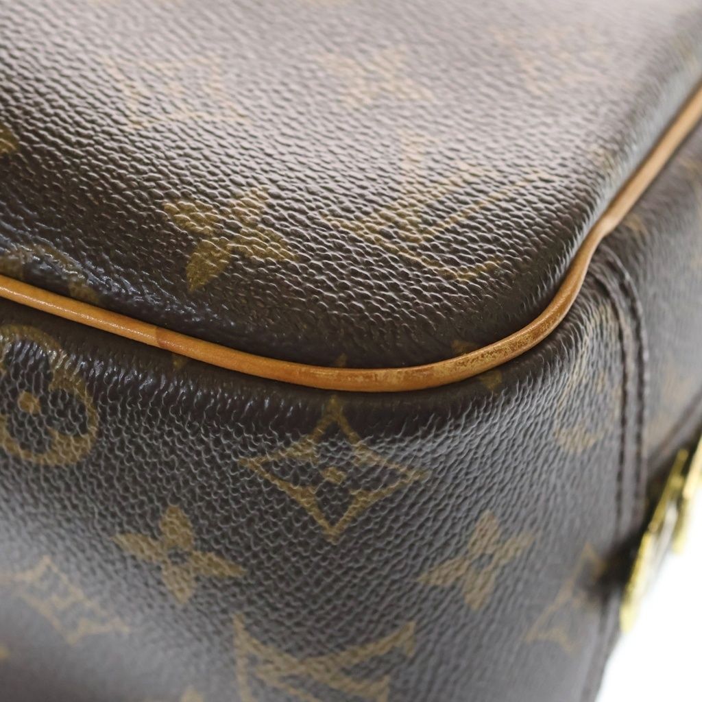 Louis Vuitton Monogram Trouville Leather Handle Brown Handbag — view 6