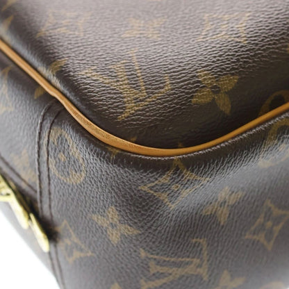 Louis Vuitton Monogram Trouville Leather Handle Brown Handbag — view 5