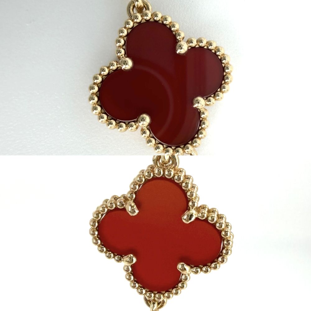 Van Cleef & Arpels Bracelet Vintage Alhambra Gold Carnelian — view 4