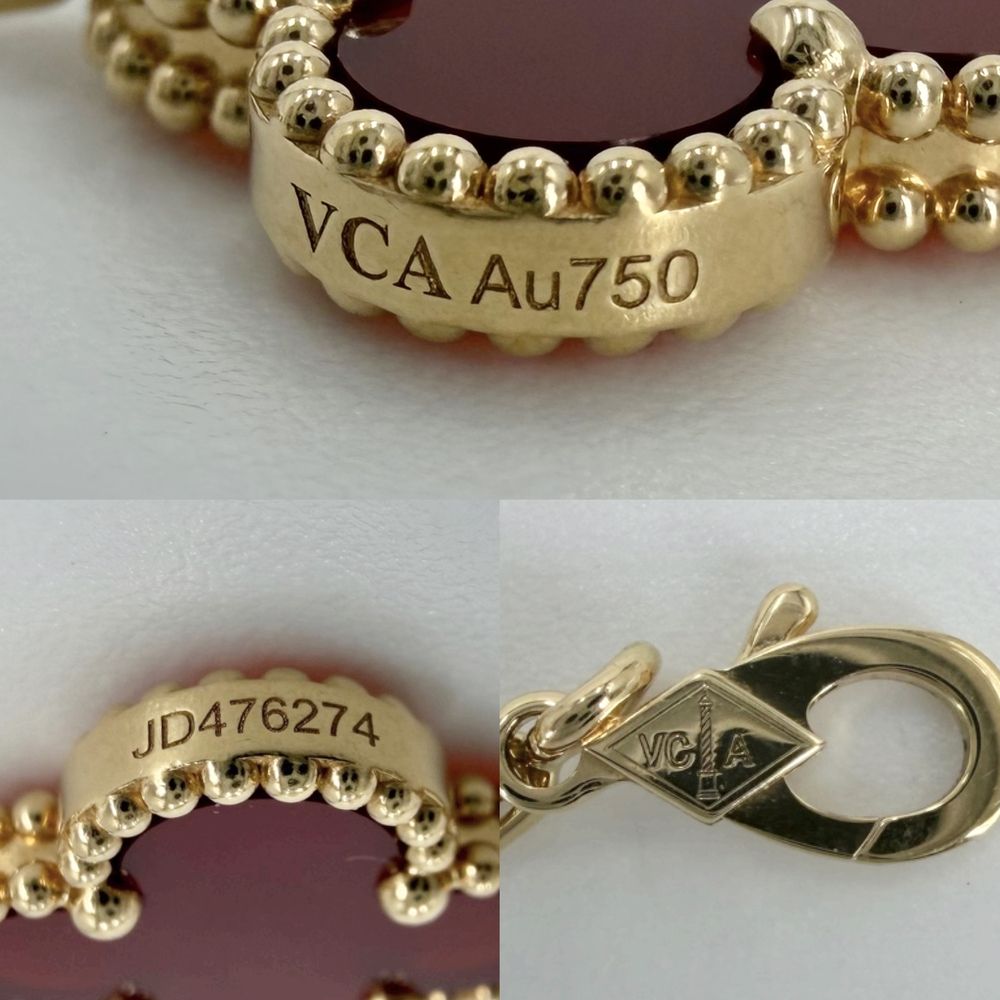 Van Cleef & Arpels Bracelet Vintage Alhambra Gold Carnelian — view 3