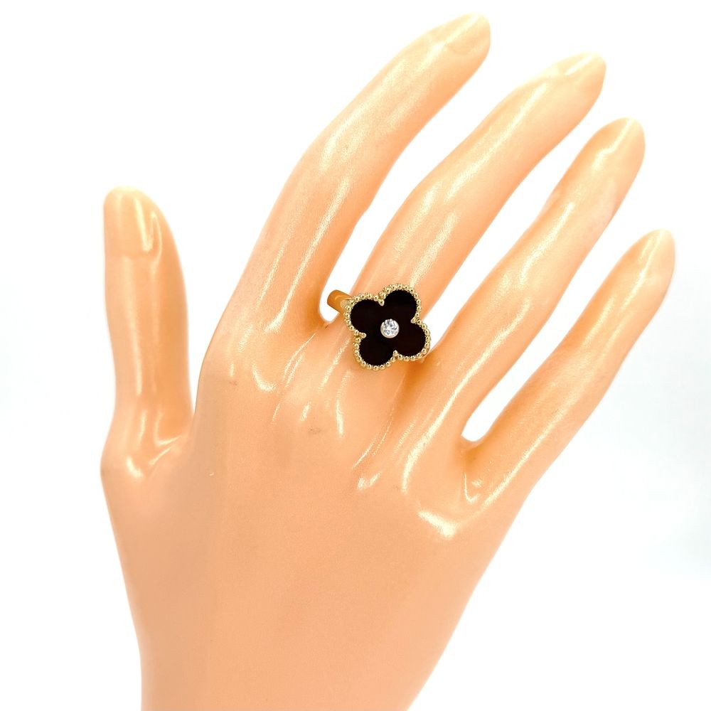 Van Cleef & Arpels Ring Vintage Alhambra 48 Gold Carnelian — view 2