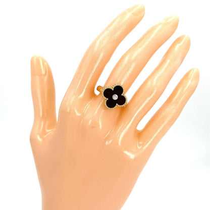 Van Cleef & Arpels Ring Vintage Alhambra 48 Gold Carnelian — view 2