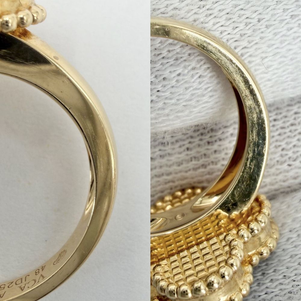 Van Cleef & Arpels Ring Vintage Alhambra 48 Gold Carnelian — view 7