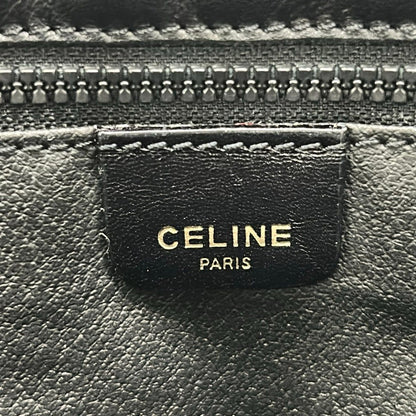 Celine Shoulder Bag Black Chain Quilted Flap Detachable Strap Leather — view 8