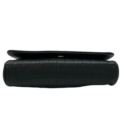 Celine Shoulder Bag Black Chain Quilted Flap Detachable Strap Leather — view 5