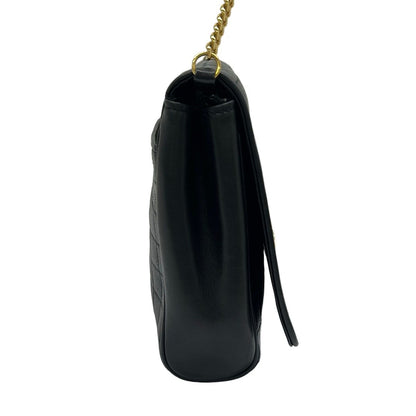 Celine Shoulder Bag Black Chain Quilted Flap Detachable Strap Leather — view 4