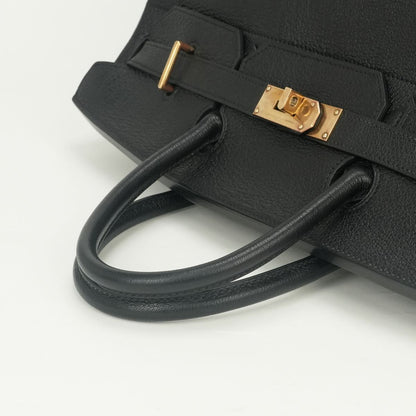 Hermes Haut a Courroies Hac 45 a Hac 45 Tote Bag Fjord Noir Black Gold Handle — view 4