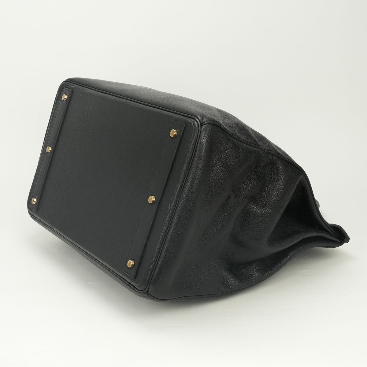 Hermes Haut a Courroies Hac 45 a Hac 45 Tote Bag Fjord Noir Black Gold Handle — view 5