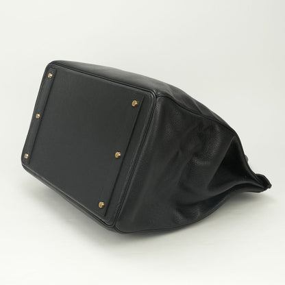 Hermes Haut a Courroies Hac 45 a Hac 45 Tote Bag Fjord Noir Black Gold Handle — view 5