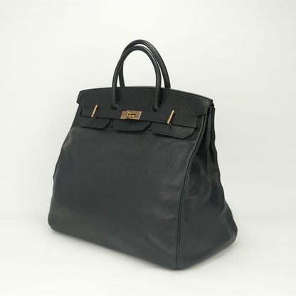 Hermes Haut a Courroies Hac 45 a Hac 45 Tote Bag Fjord Noir Black Gold Handle — view 2