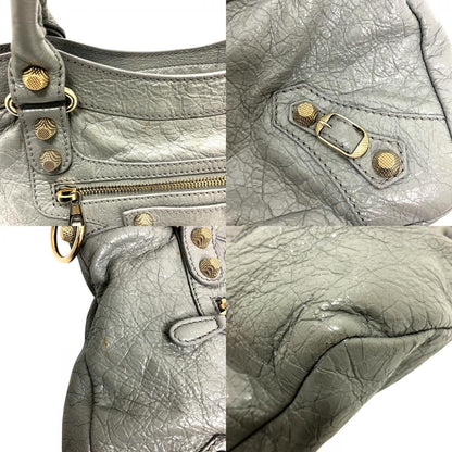 Balenciaga Handle the Town Leather Gray Handbag — view 7