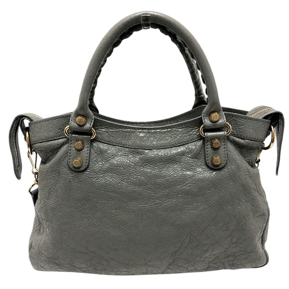 Balenciaga Handle the Town Leather Gray Handbag